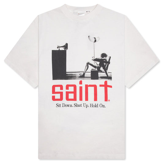 Sit Down S/S Tee - White