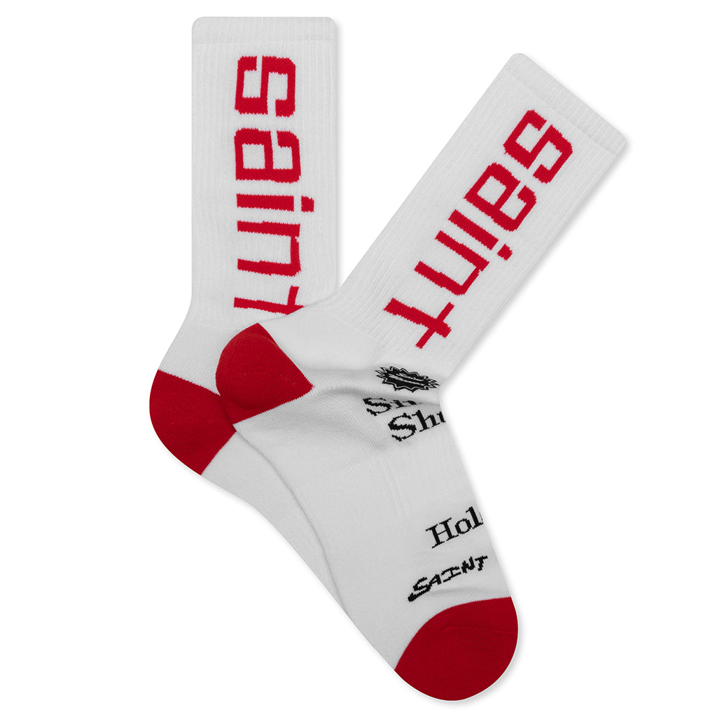 Saint Sit Down Socks - White