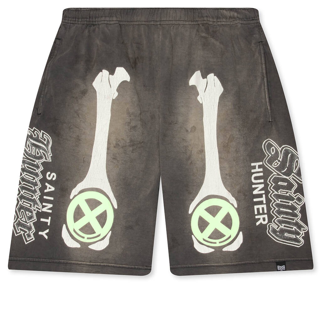 Saint M6 x Bounty Hunter Bone Cut Sew Shorts - Charcoal