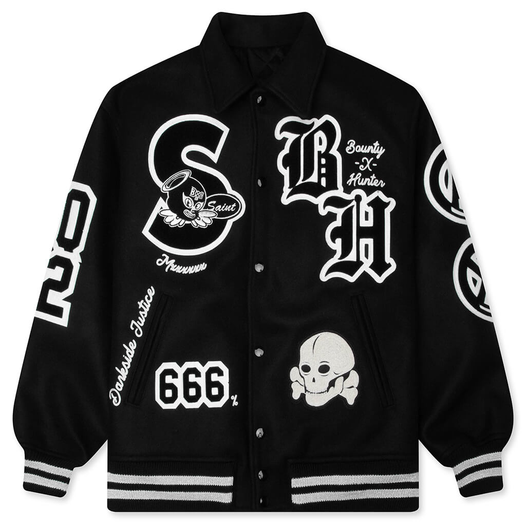 Saint M6 x Bounty Hunter Snt Hunter Varsity Jacket - Black