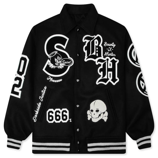 Saint M6 x Bounty Hunter Snt Hunter Varsity Jacket - Black