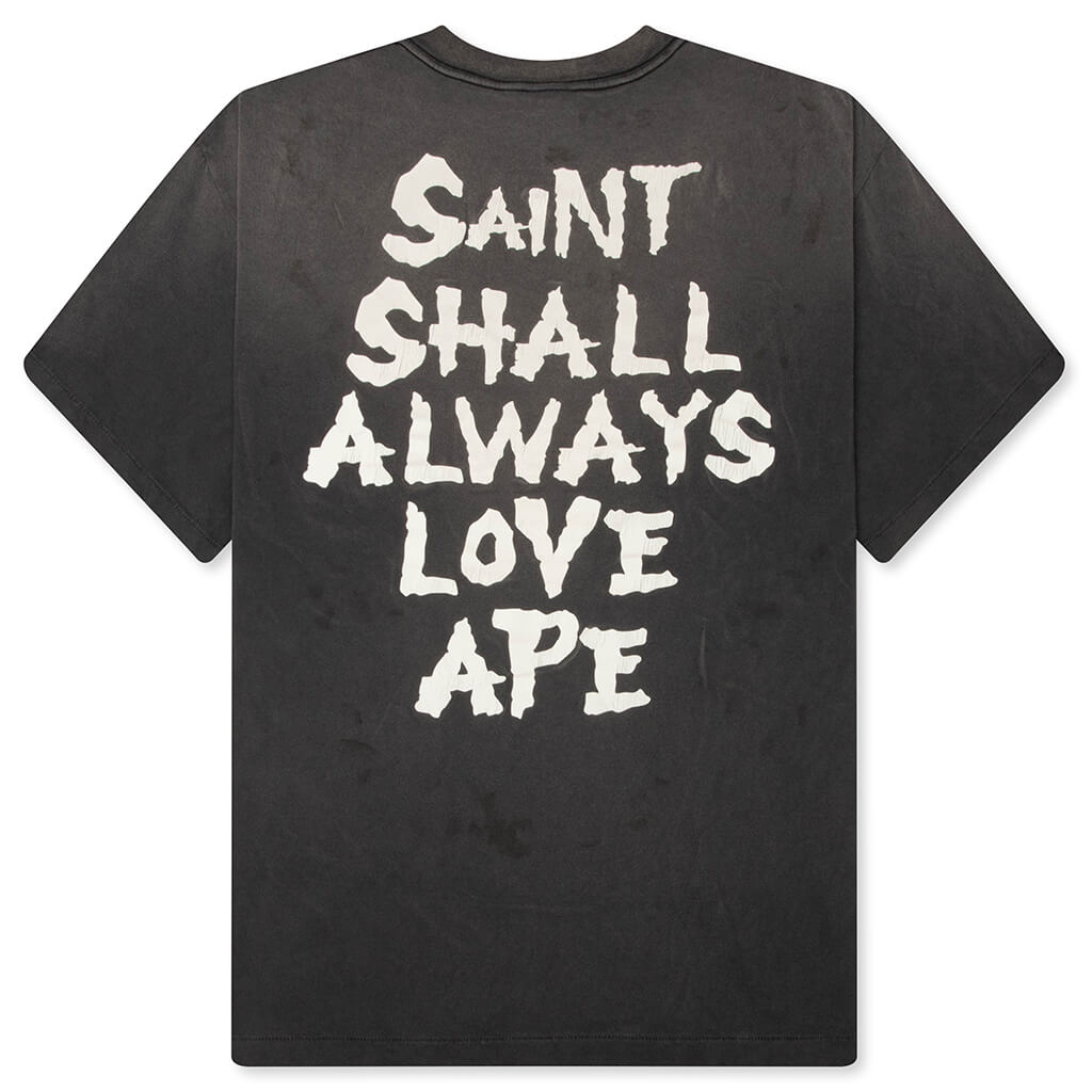 Saint M6 x BAPE Always Love S/S T-Shirt - Black