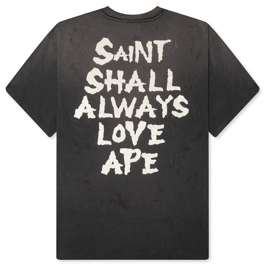 Saint M6 x BAPE Always Love S/S T-Shirt - Black