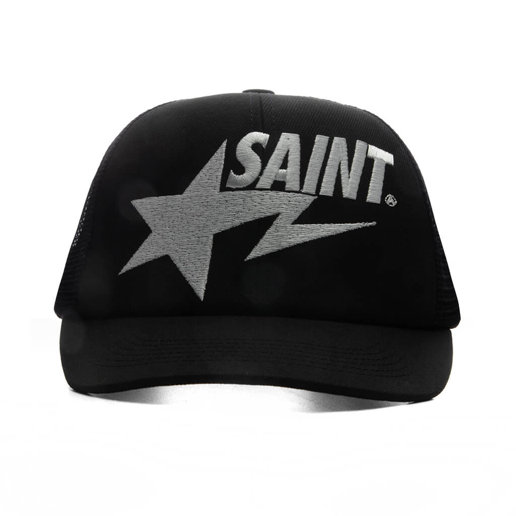 Saint M6 x BAPE Mesh Cap - Black