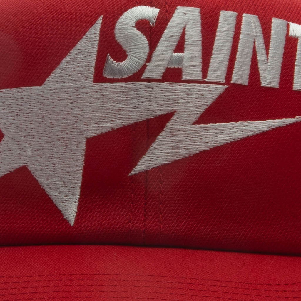 Saint M6 x BAPE Mesh Cap - Red