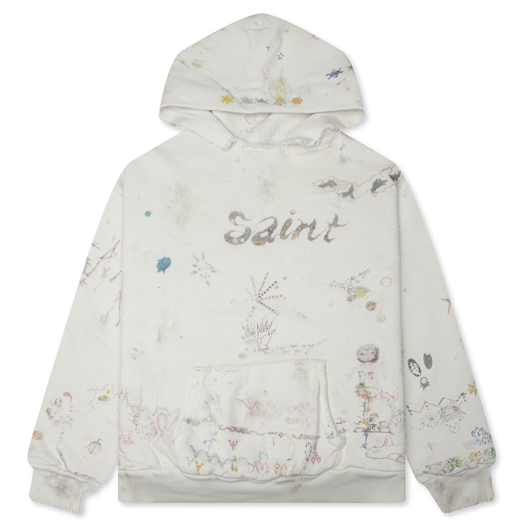Saint M6 x COCO Double Face Hoodie - White