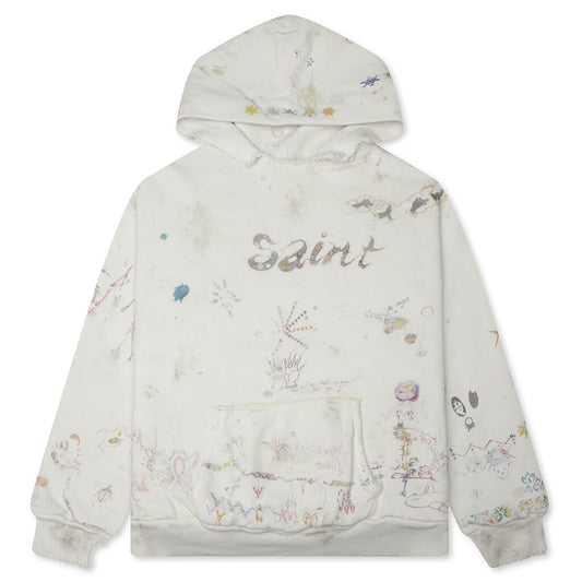 Saint M6 x COCO Double Face Hoodie - White