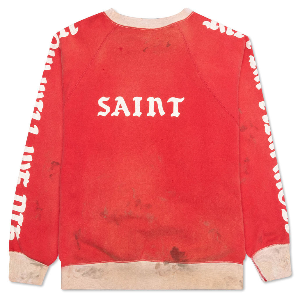 Raglan Sweatshirt - Red/Grey
