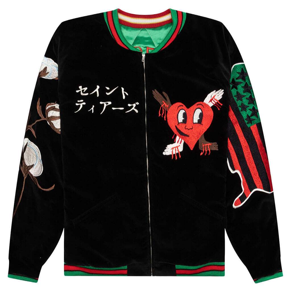 Saint Michael x Sukajyan Reversible Jacket - Green/Pink