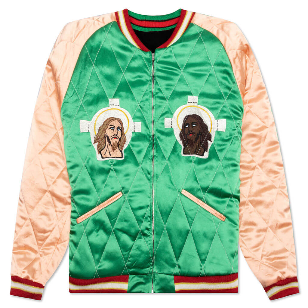 Saint Michael x Sukajyan Reversible Jacket - Green/Pink