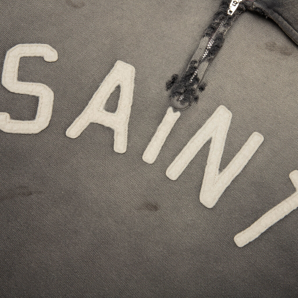 Saint S/S Half Zip Sweat Polo - Charcoal