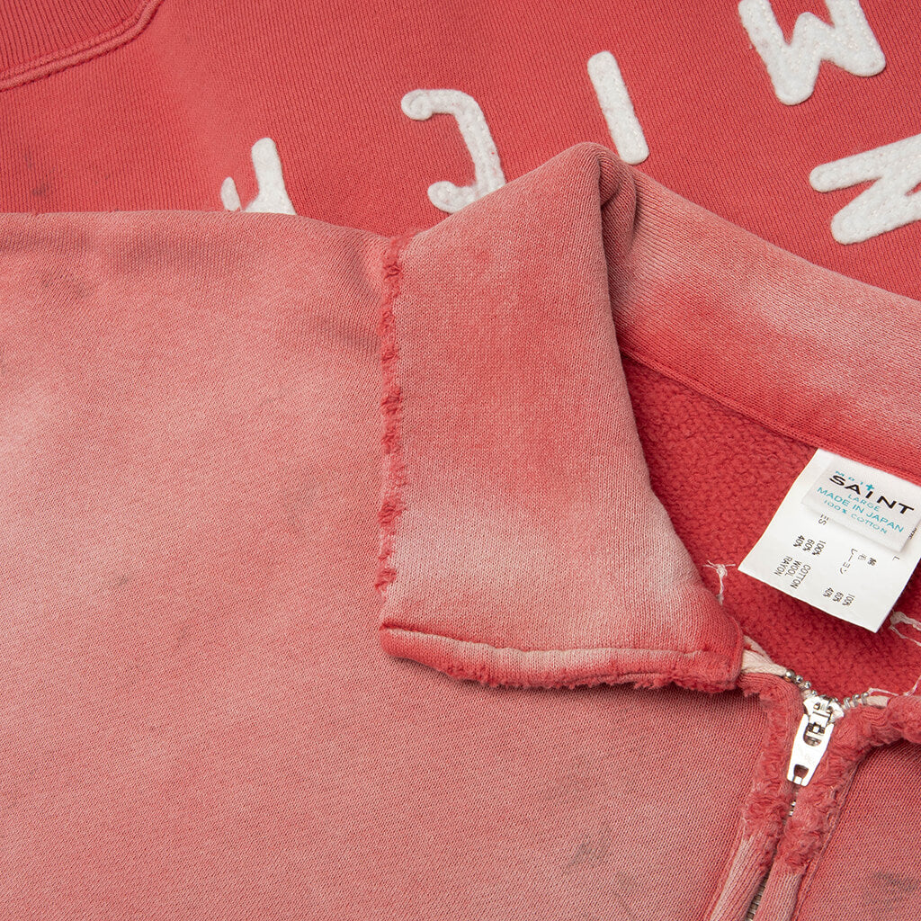 Saint S/S Half Zip Sweat Polo - Red
