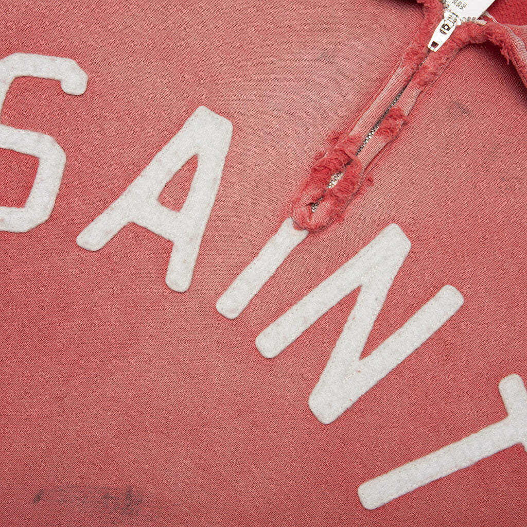 Saint S/S Half Zip Sweat Polo - Red