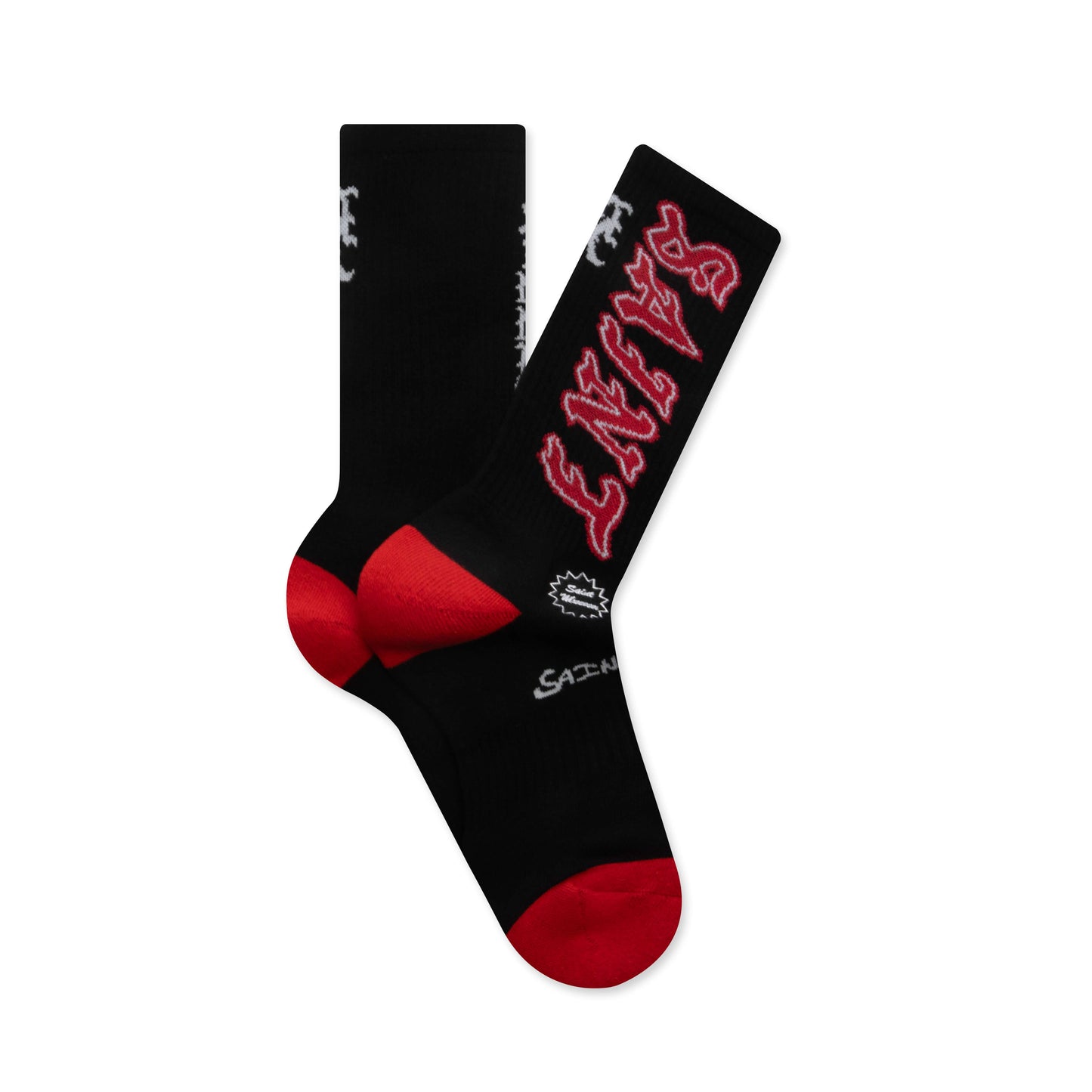 Saint Socks - Black/Red