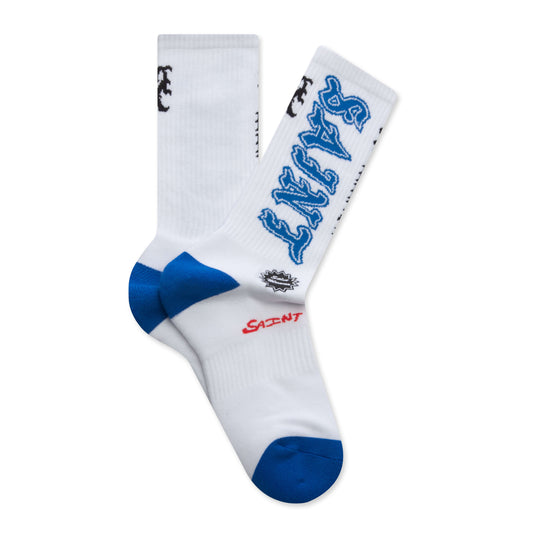 Saint Socks - White/Blue