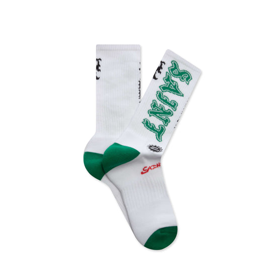 Saint Socks - White/Green