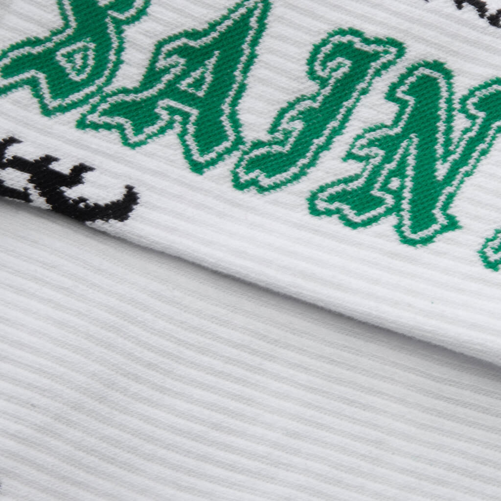 Saint Socks - White/Green