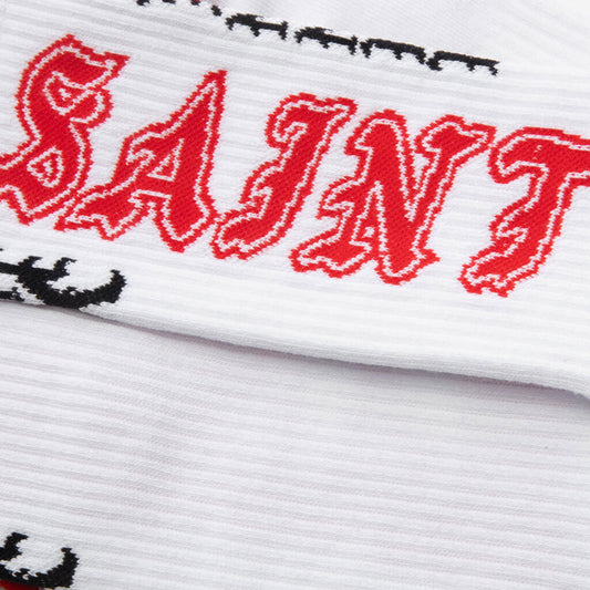Saint Socks - White/Red