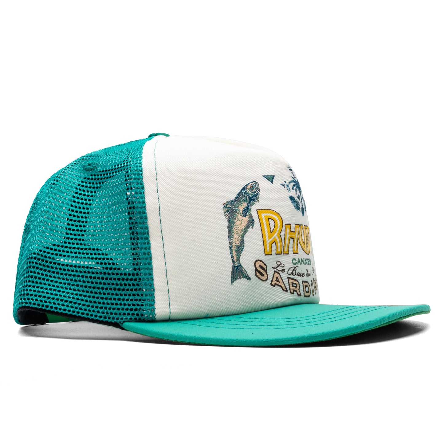 Sardines Trucker Hat - Cream/Teal