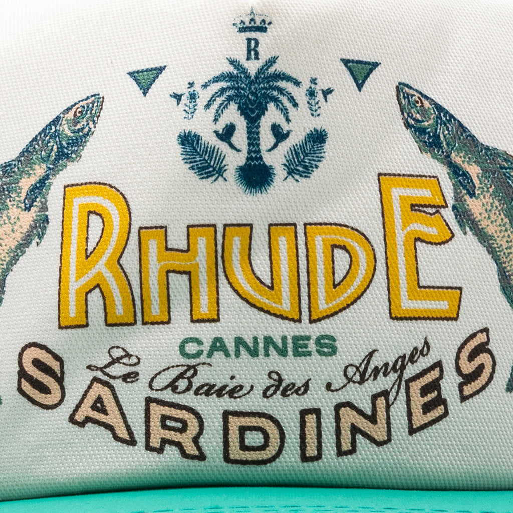 Sardines Trucker Hat - Cream/Teal