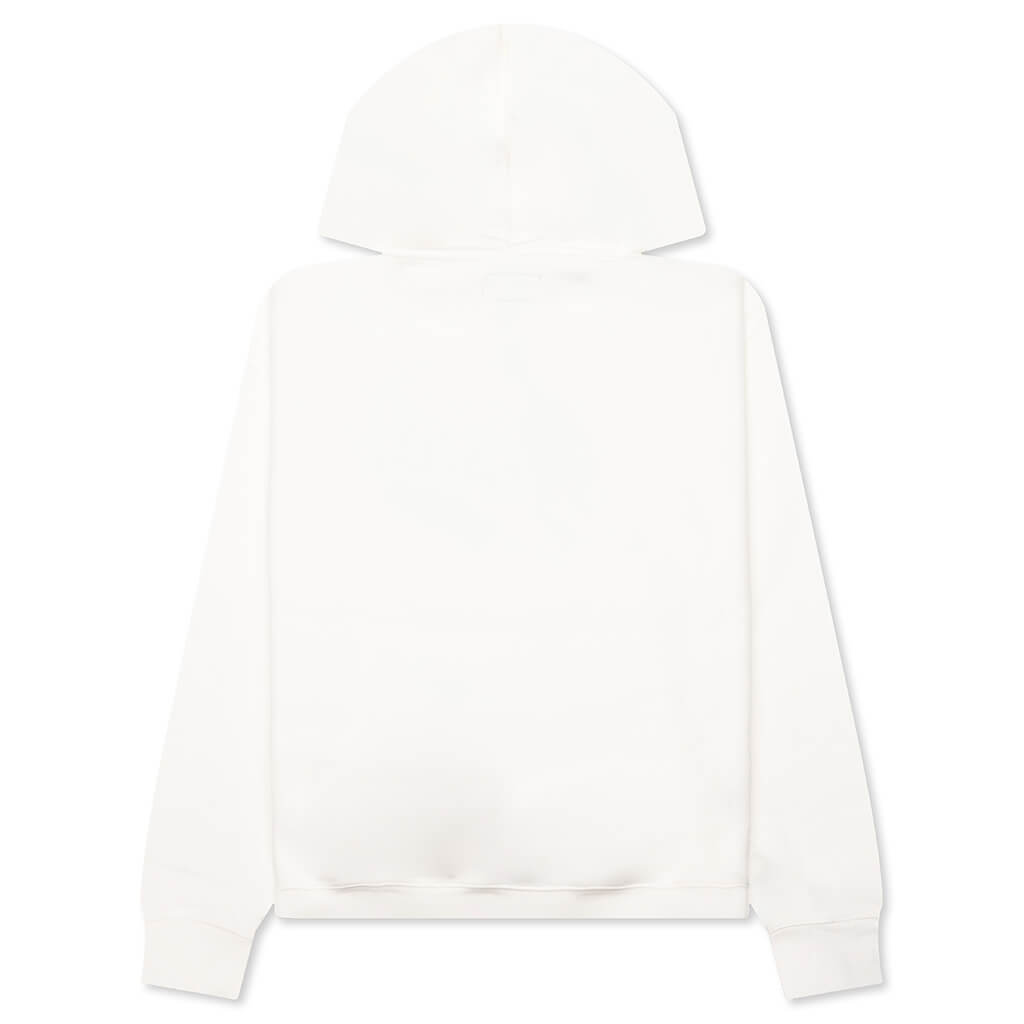 Satin Patch Oversized Hood - Off White