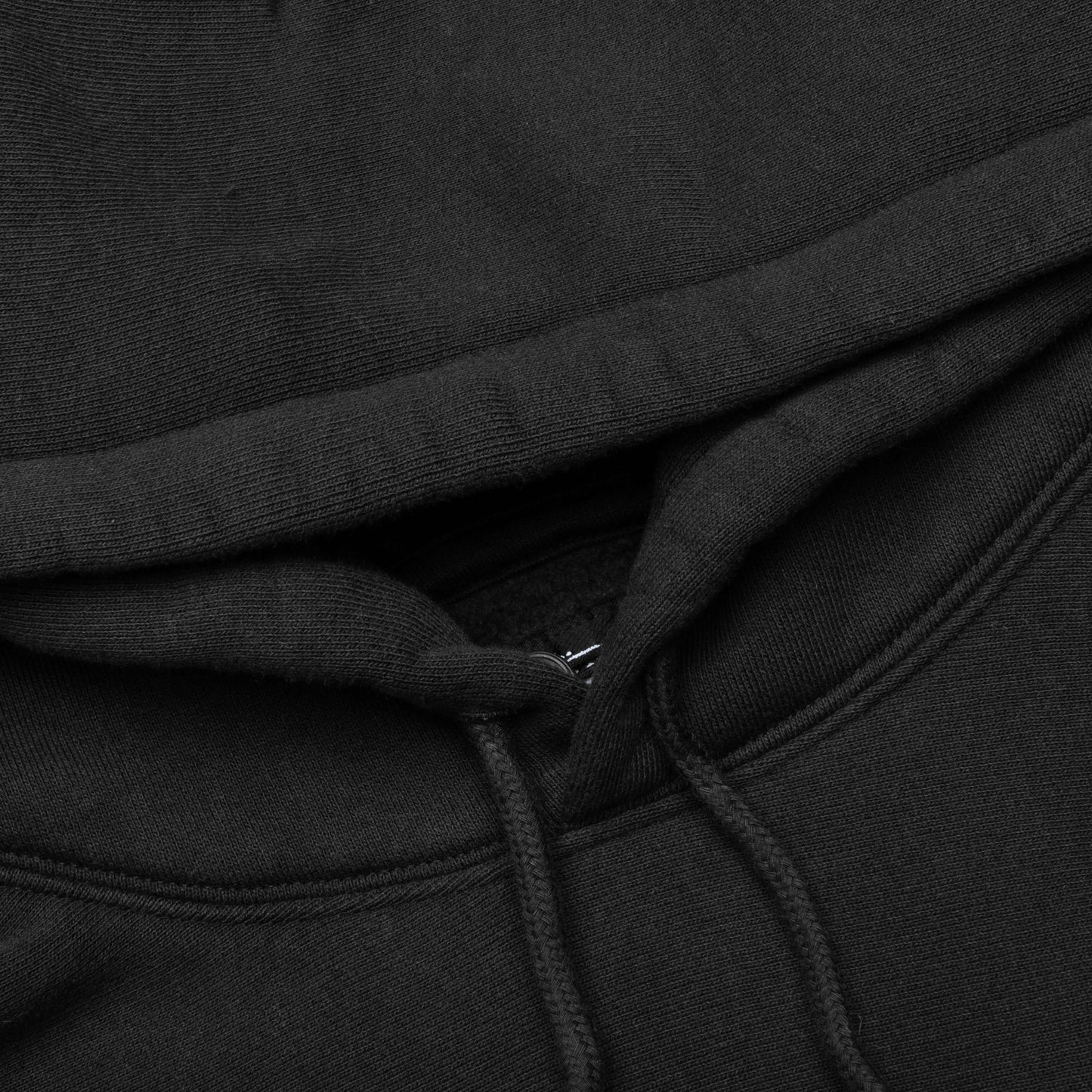 Satin Patch Oversized Hood - Washed Black