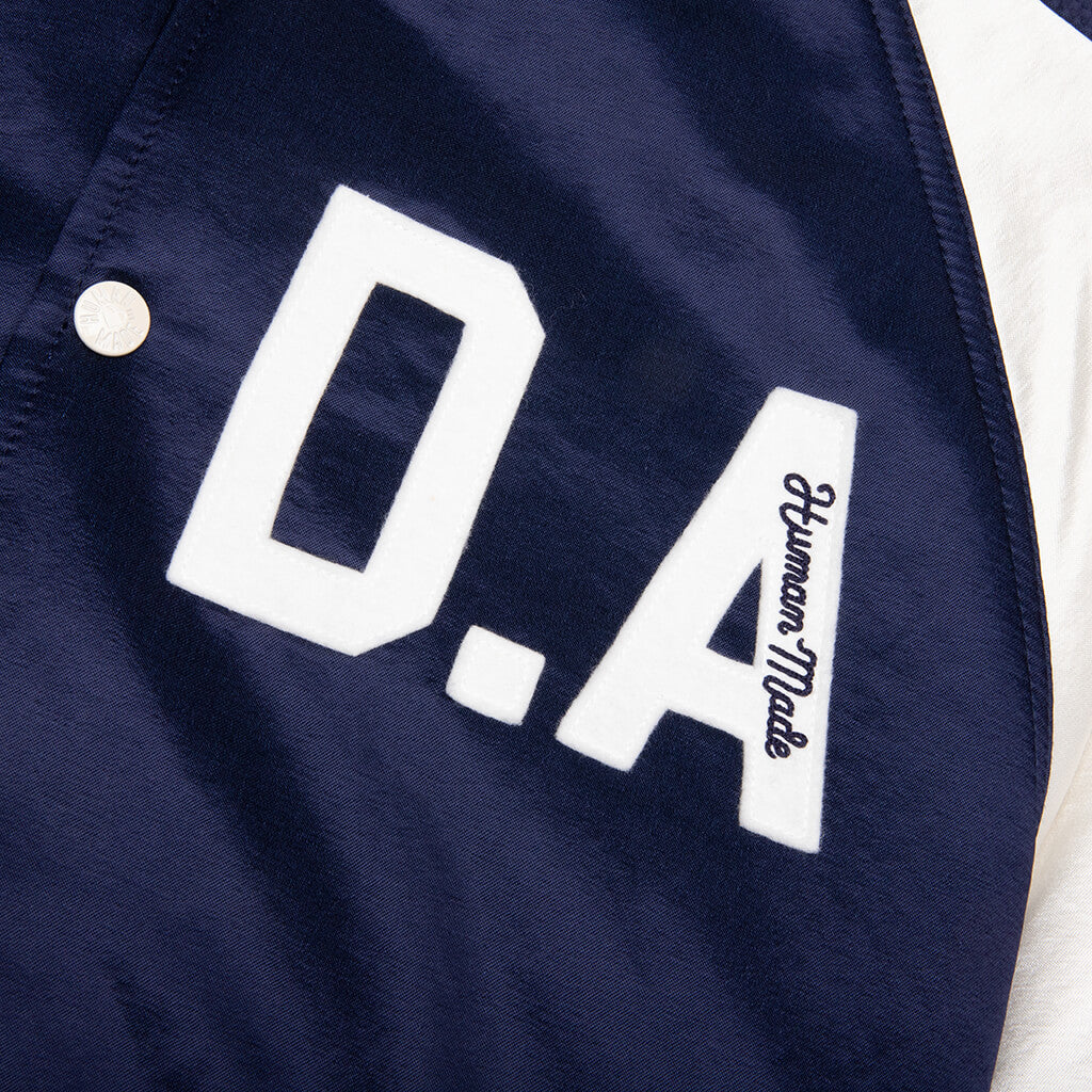 Satin Stadium Jacket - Navy
