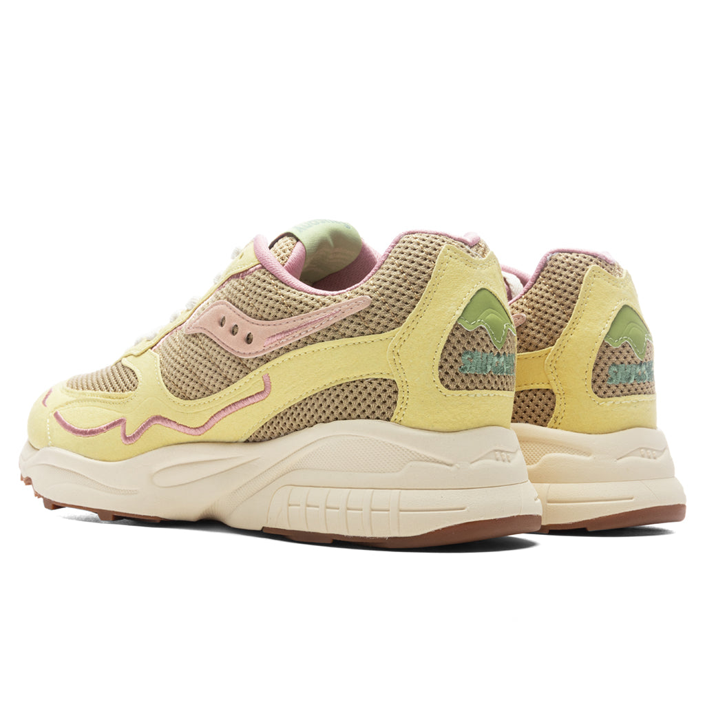 3D Grid Hurricane Mushroom - Tan/Yellow