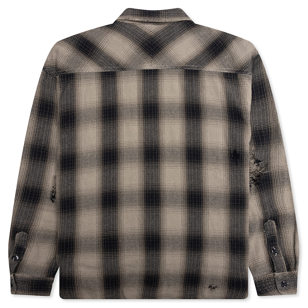 Savage Block Hombre Check Shirt LS - Greige