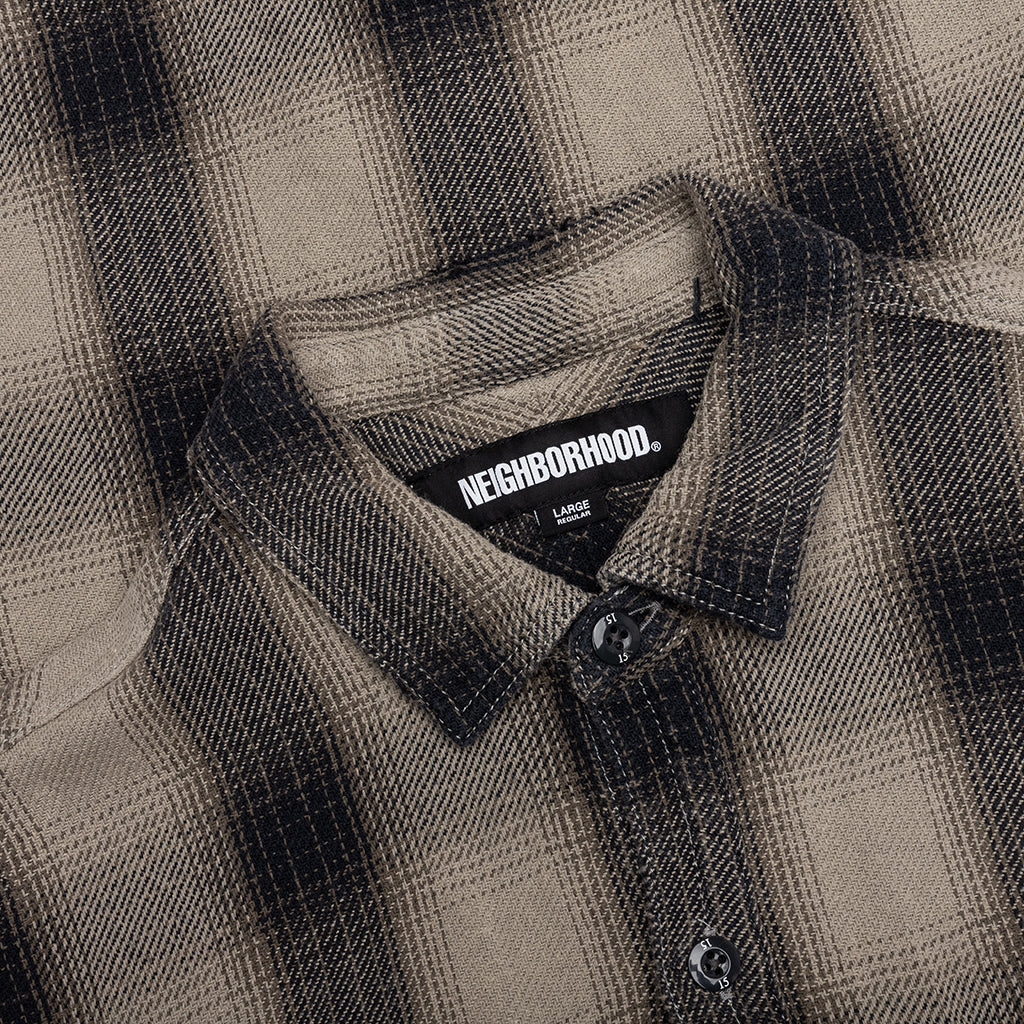 Savage Block Hombre Check Shirt LS - Greige