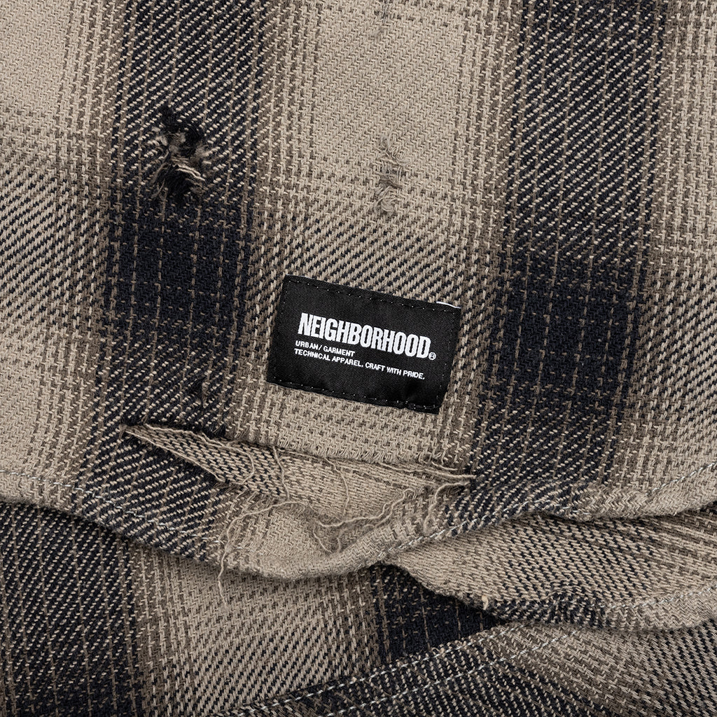 Savage Block Hombre Check Shirt LS - Greige