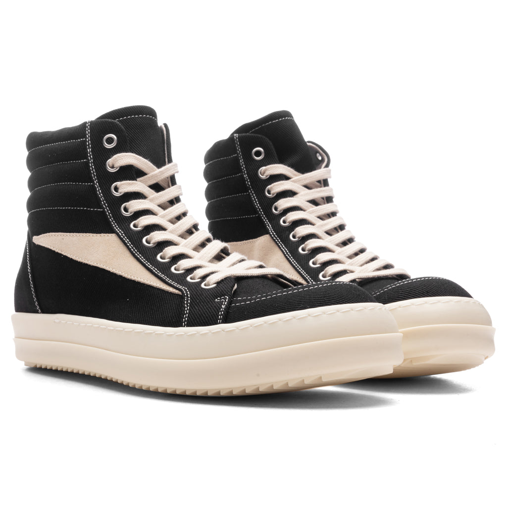 Scarpe in Denim Vintage High Sneakers - Black/Milk