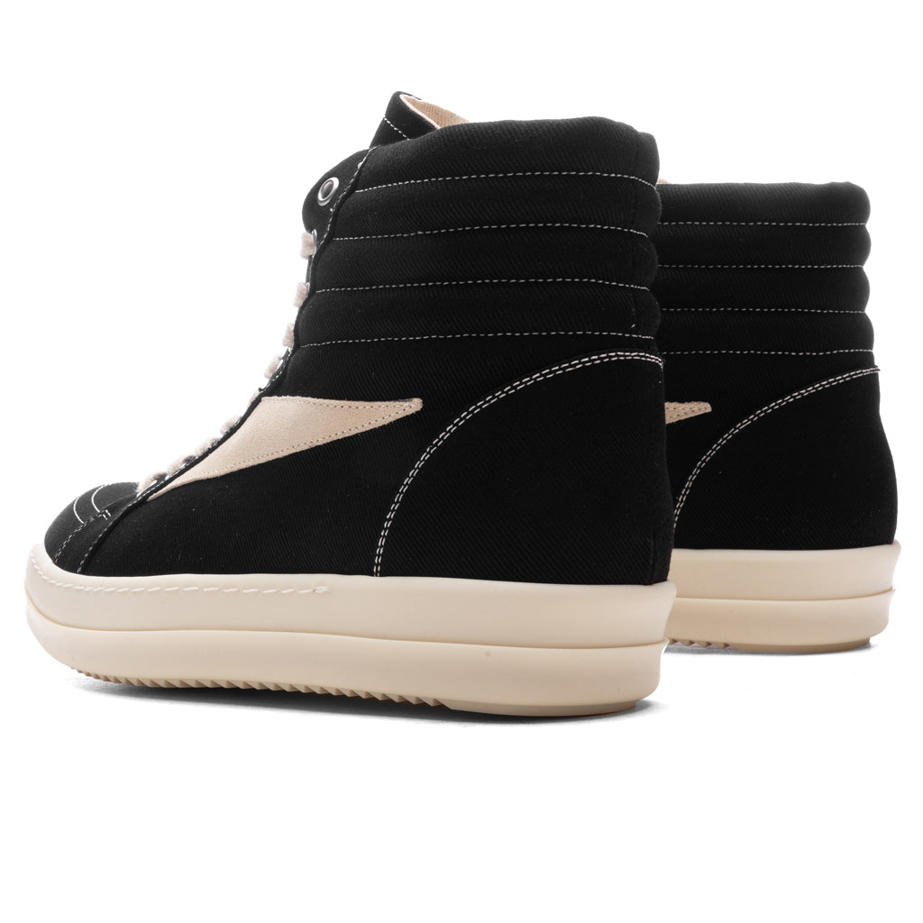 Scarpe in Denim Vintage High Sneakers - Black/Milk