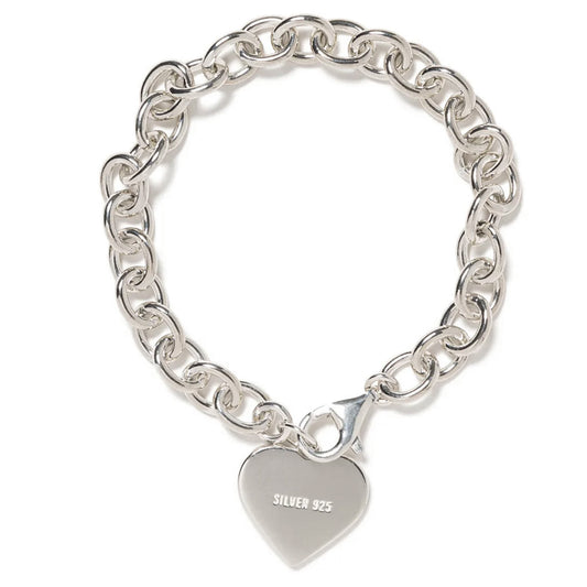 Heart Silver Bracelet - Black