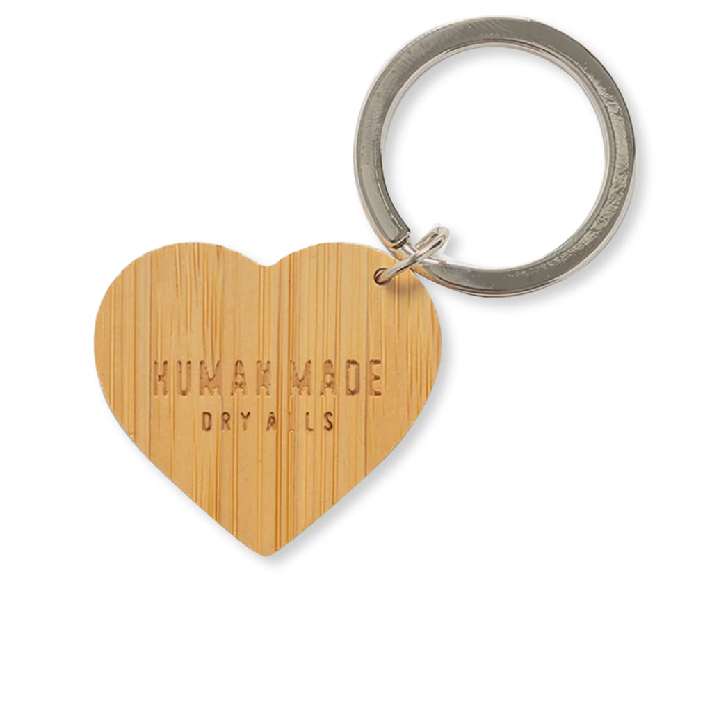 Heart Bamboo Keyring - Beige