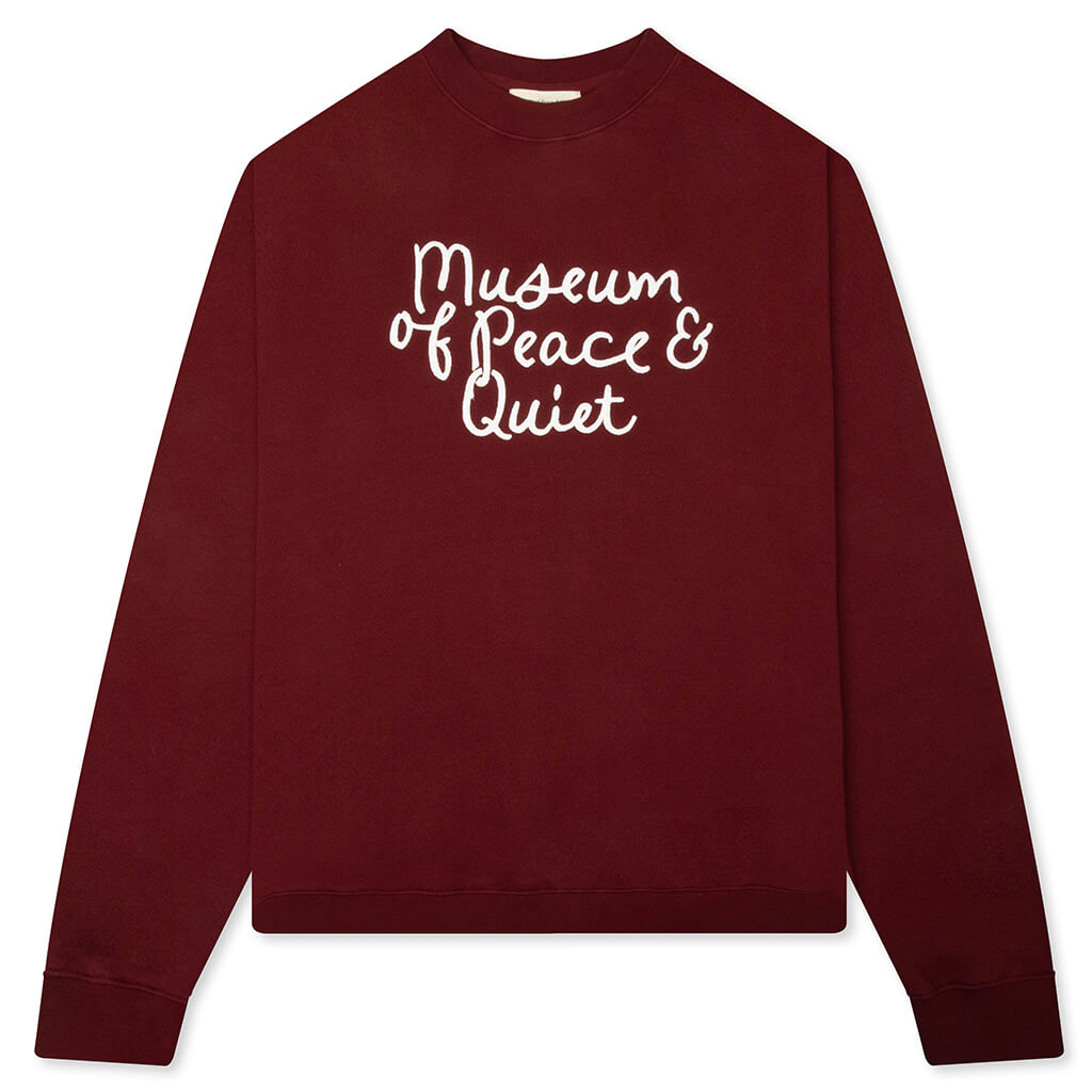 Scribble Crewneck - Burgandy