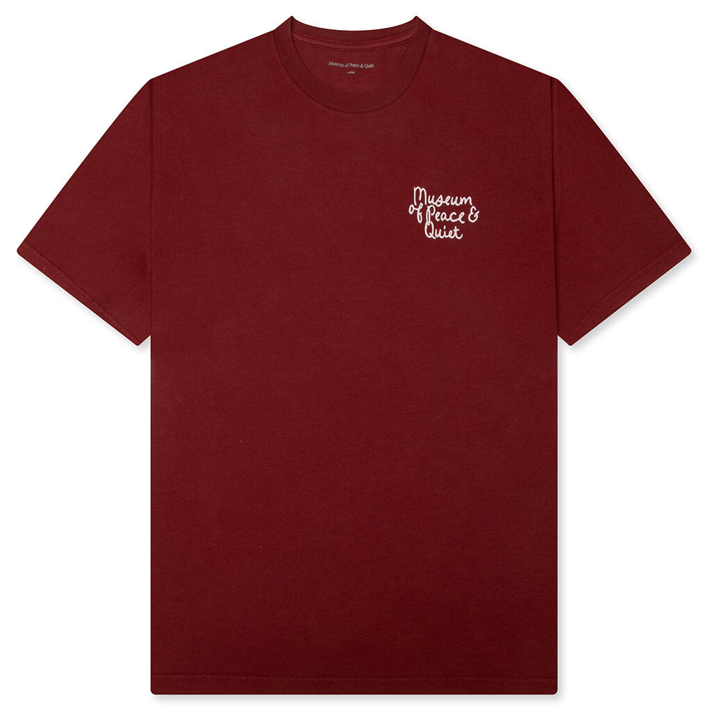 Scribble T-Shirt - Burgandy