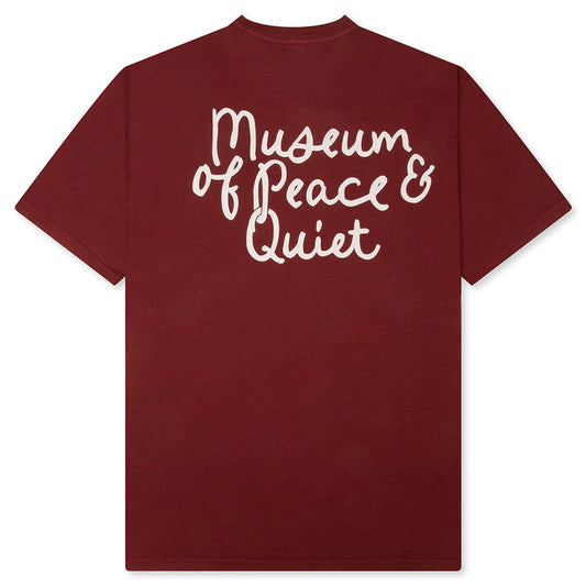 Scribble T-Shirt - Burgandy