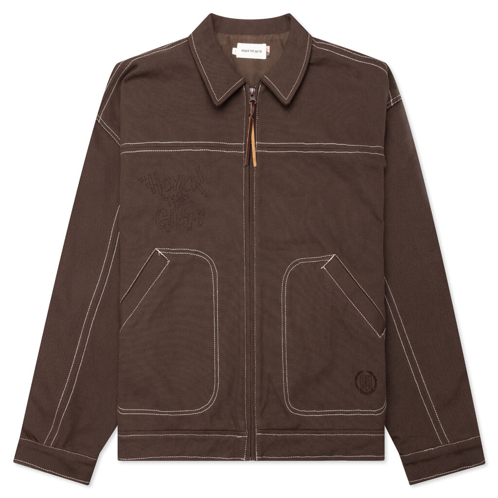 Script Carpenter Jacket - Brown