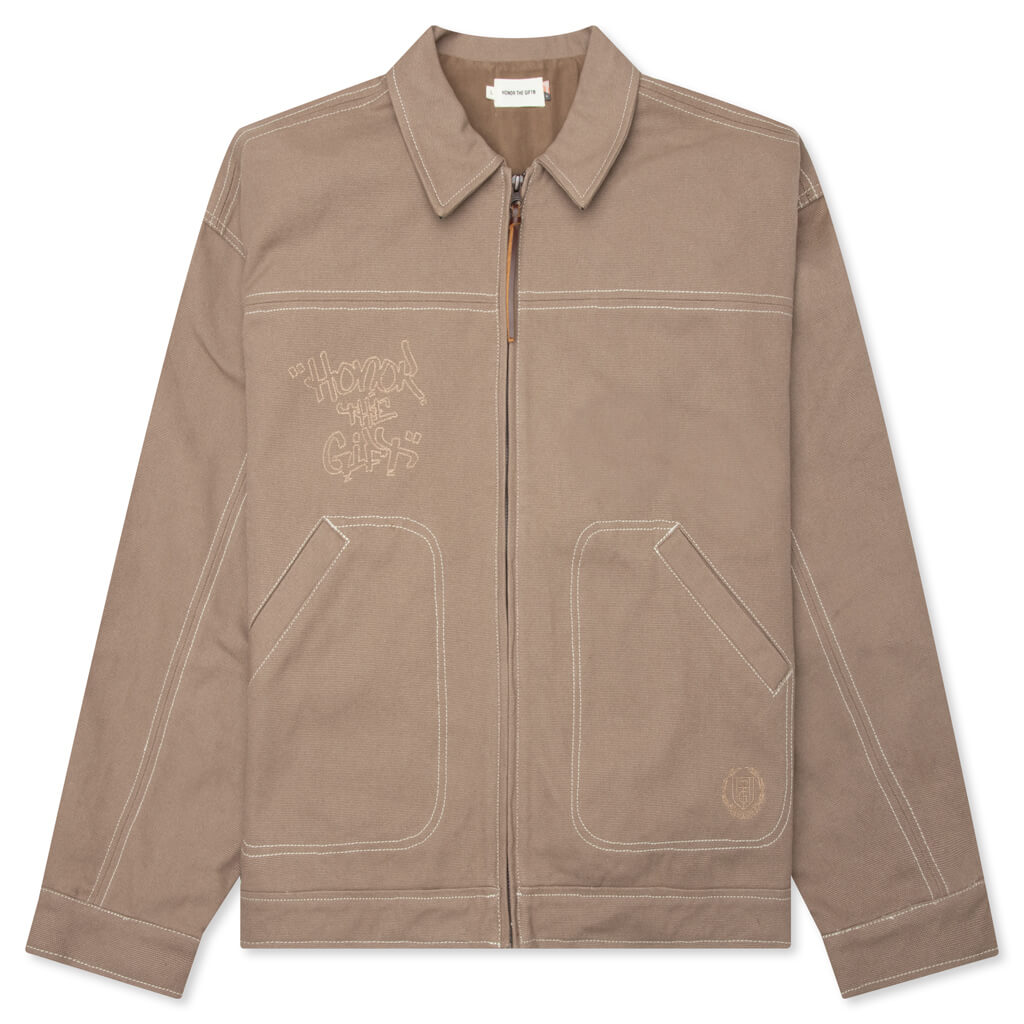 Script Carpenter Jacket - Light Brown