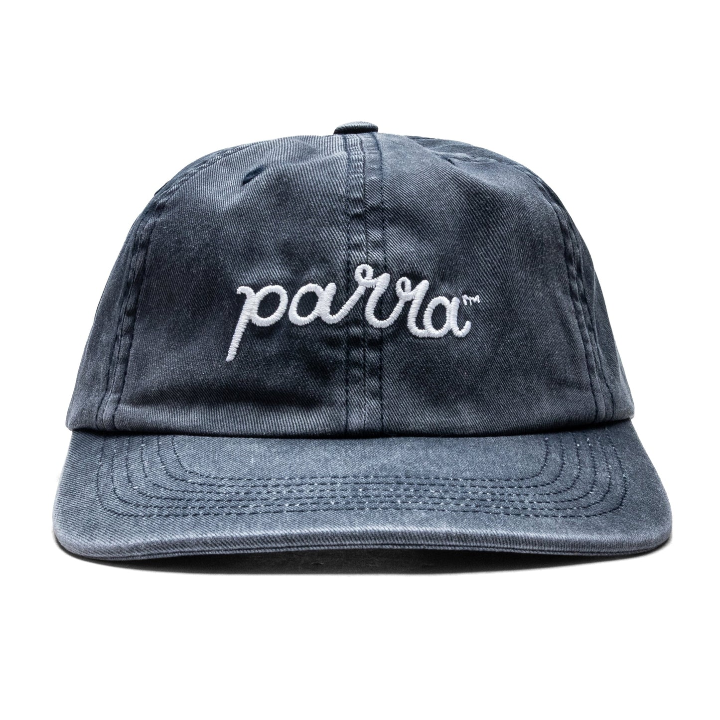 Scripted 6 Panel Hat - Washed Navy Blue