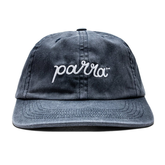 Scripted 6 Panel Hat - Washed Navy Blue