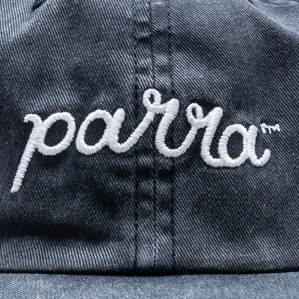 Scripted 6 Panel Hat - Washed Navy Blue