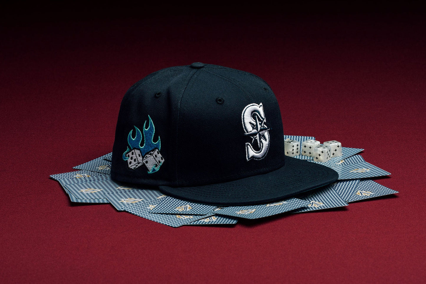 Feature x New Era Flaming Dice 59FIFTY Fitted - Seattle Mariners