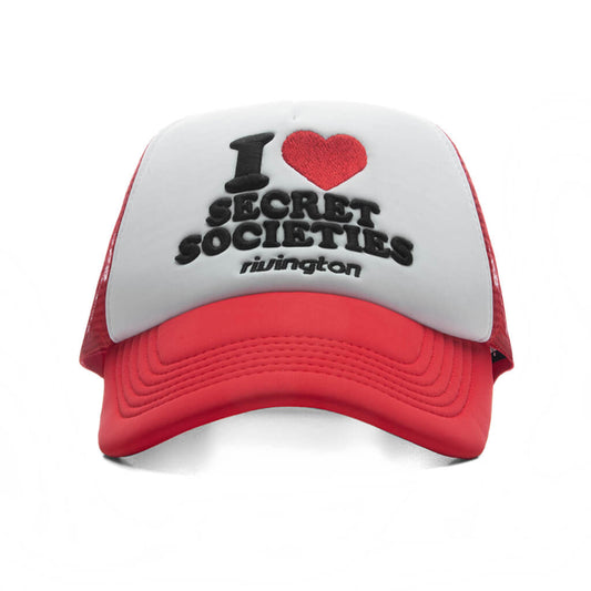 Secret Societies Trucker Hat - White/Red