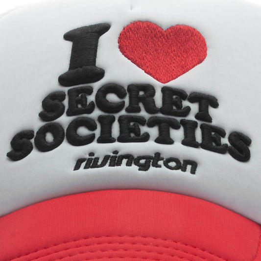 Secret Societies Trucker Hat - White/Red