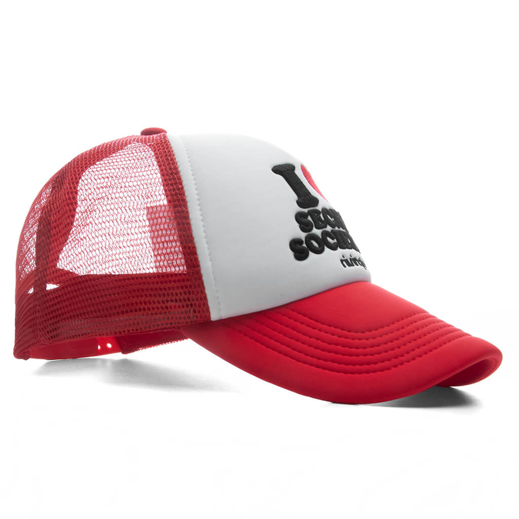 Secret Societies Trucker Hat - White/Red