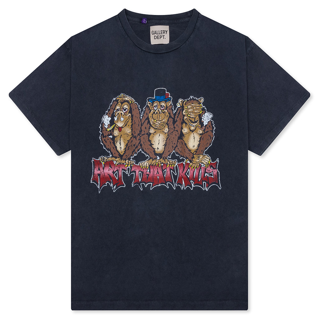 See No Evil Tee - Vintage Black