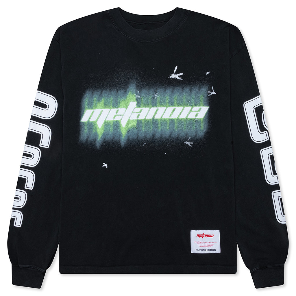Sentence Garden L/S Tee - Jet Black