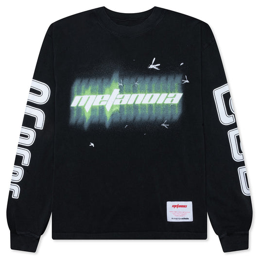 Sentence Garden L/S Tee - Jet Black